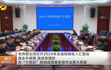 視頻丨毛偉明主持召開2024年全省財稅收...